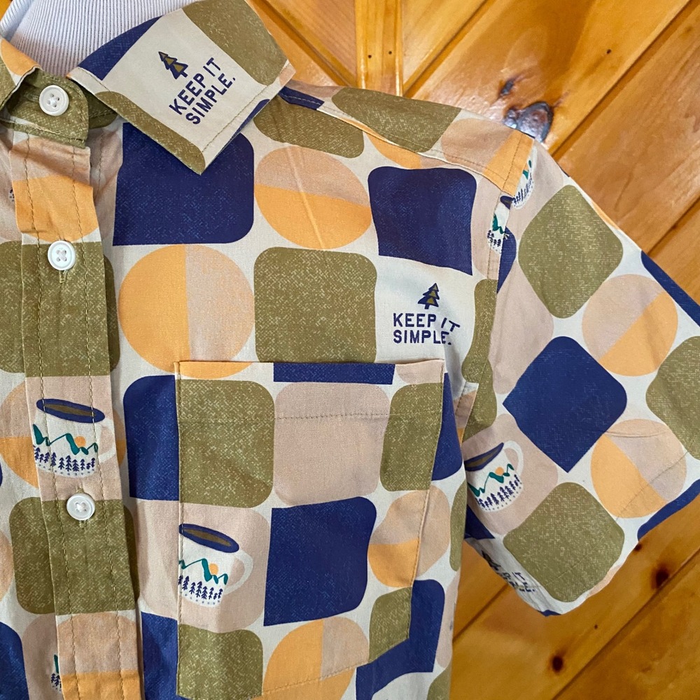 Jack + Sage NWT Keep It Simple Mountain Coffee Outdoor Button Shirt S
